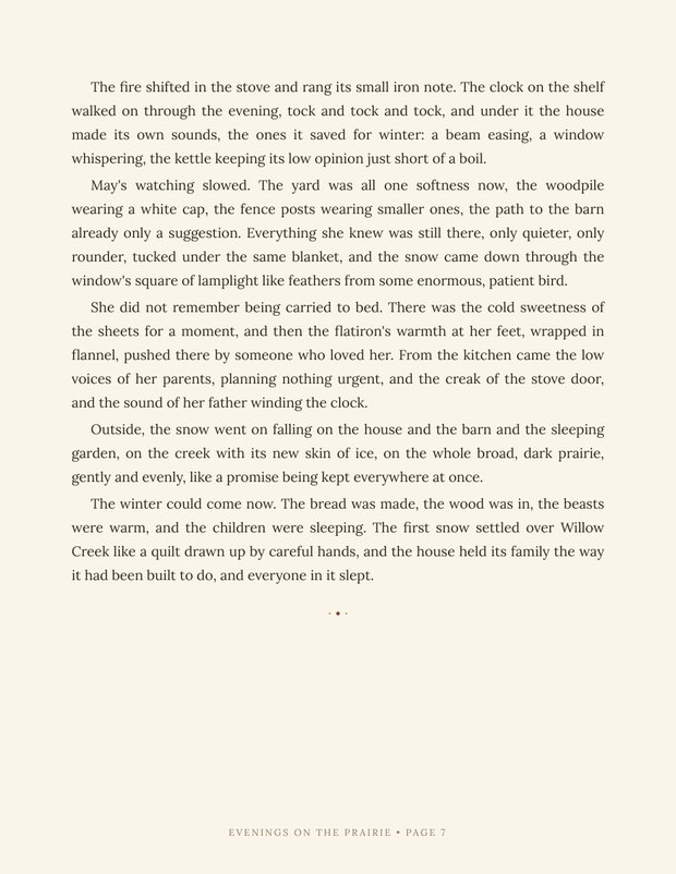 Bedtime story page